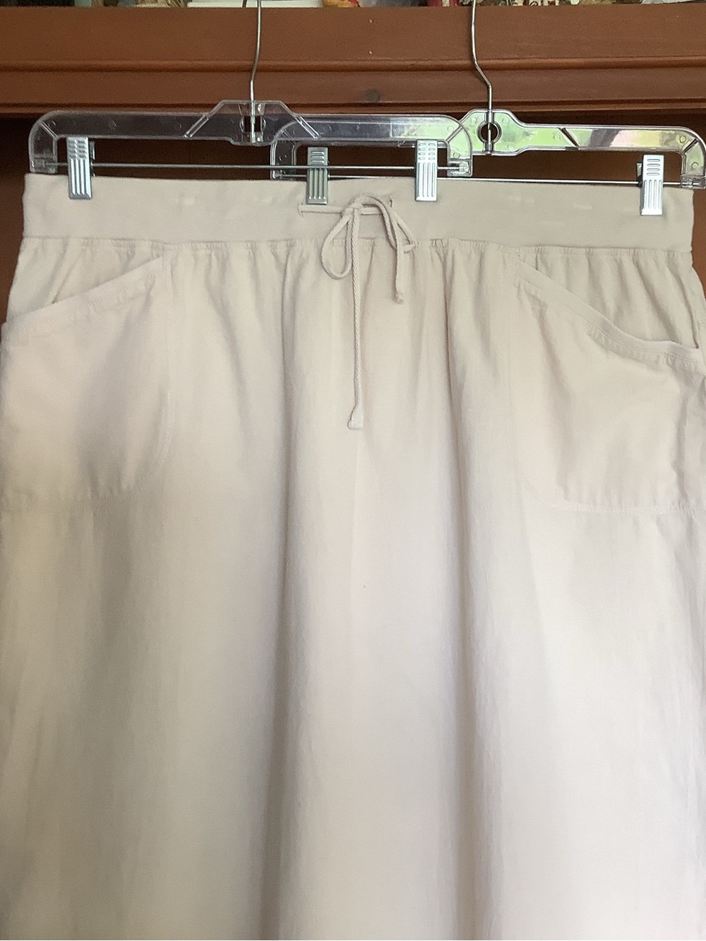 Y2K Cotton Ginny Plus Size Light Beige 100% Cotton Maxi Skirt Size 2X-3X - Picture 2 of 14